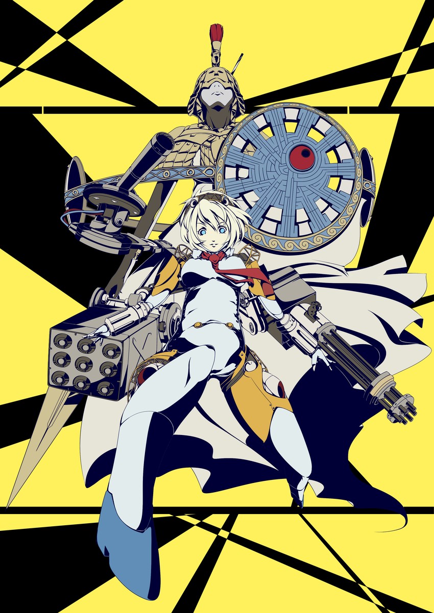 aigis and athena (persona and 2 more) drawn by tenugui_(612975)