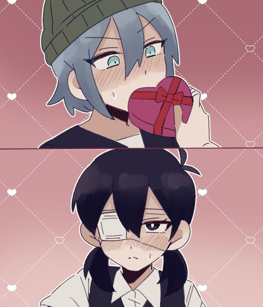 sunny and aubrey (omori) drawn by andou_(sino_spkt)