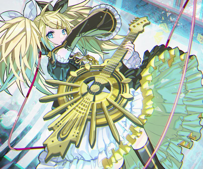 kagamine rin (vocaloid and 1 more) drawn by kyarairo
