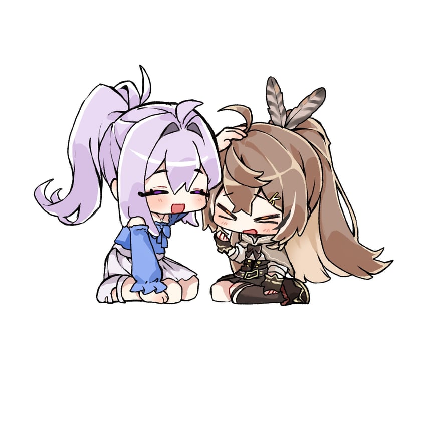 nanashi mumei and ine (hololive and 2 more) drawn by oxy_1142