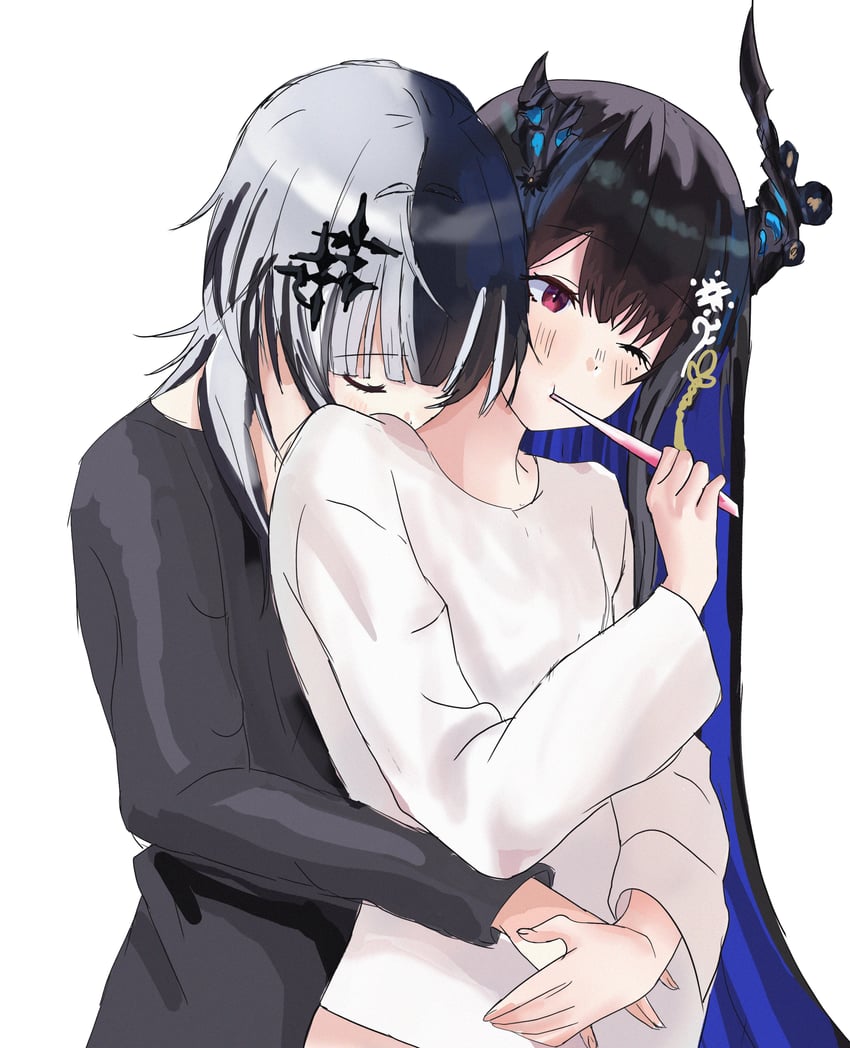 shiori novella and nerissa ravencroft (hololive and 1 more) drawn by napat