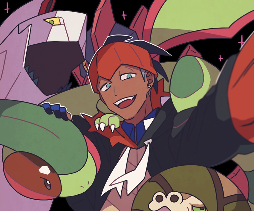 raihan, flygon, duraludon, and sandaconda (pokemon and 1 more) drawn by ssalbulre