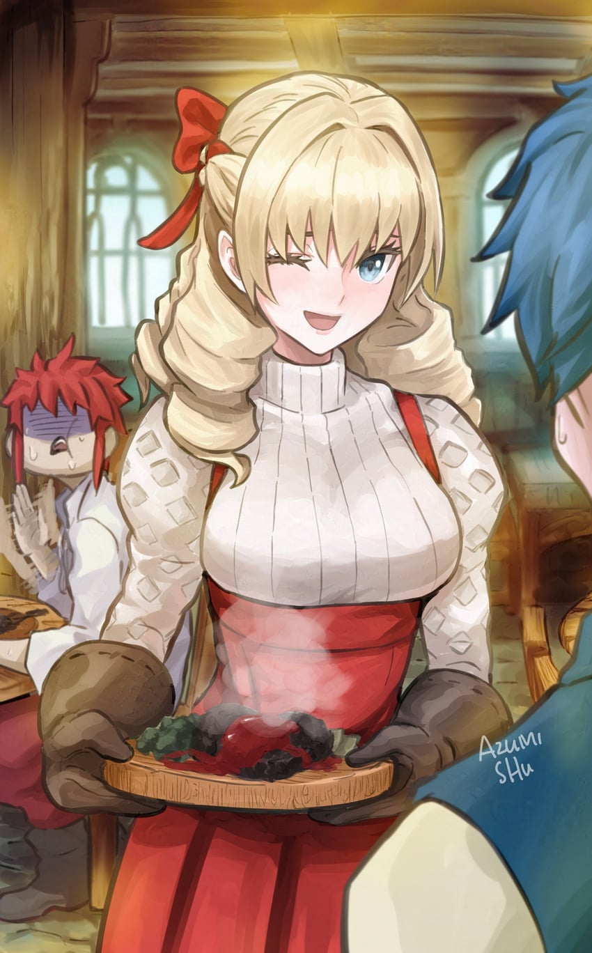 scarlett, alain, and lex (unicorn overlord) drawn by rooru_kyaabetsu