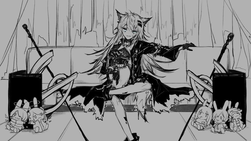 texas, lappland, exusiai, mostima, sora, and 2 more (arknights) drawn by ringo8010