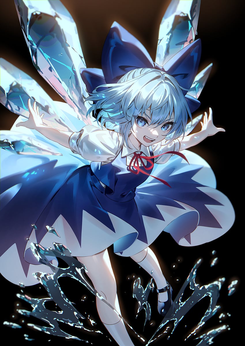 cirno (touhou) drawn by u_u_zan