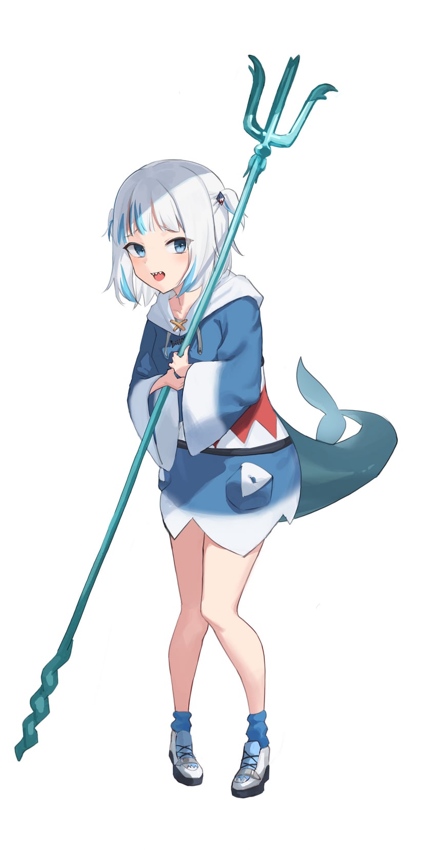 gawr gura (hololive and 1 more) drawn by ao_(82865729)