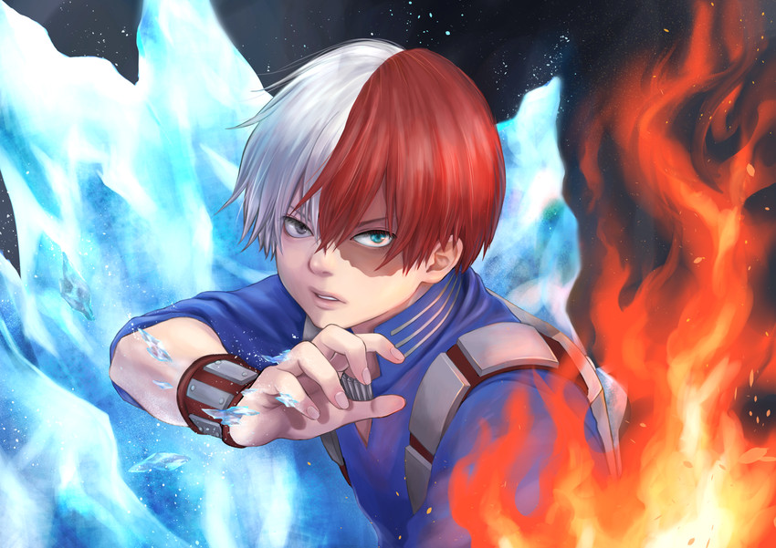 todoroki shoto (boku no hero academia) drawn by jiimusume