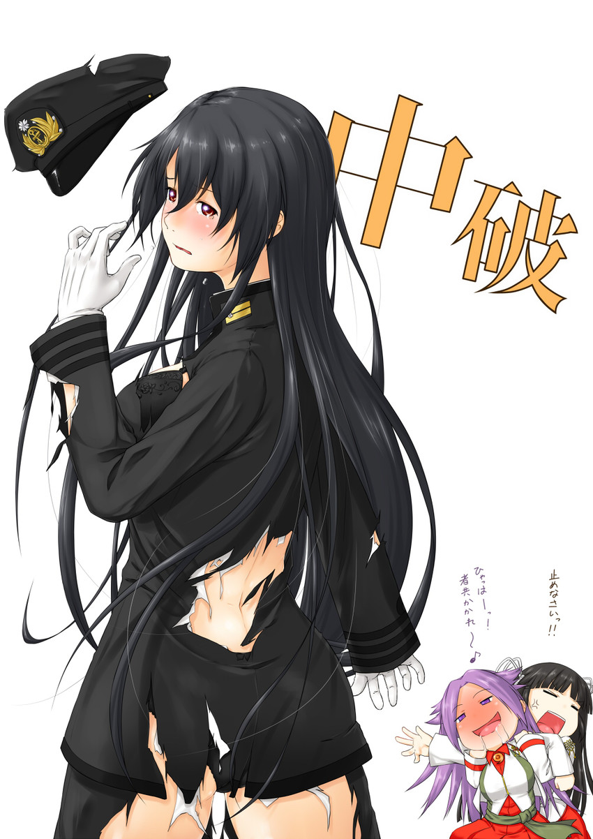 female admiral, jun'you, hiyou, tatebayashi sakurako, and jun'you kai ni (kantai collection) drawn by niwatazumi