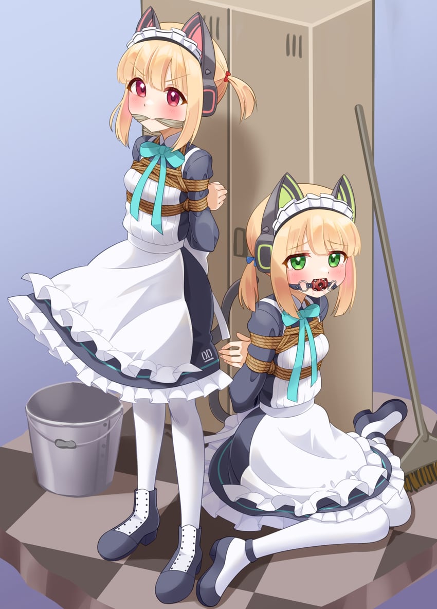 momoi and midori (blue archive) drawn by mukanata