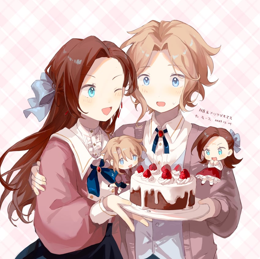 katarina claes and keith claes (otome game no hametsu flag shika nai akuyaku reijou ni tensei shite shimatta) drawn by dongfang_shuyechu