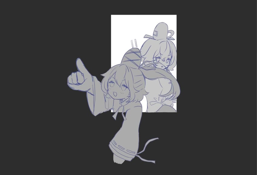 mononobe no futo and soga no tojiko (touhou) drawn by karubo_100sei