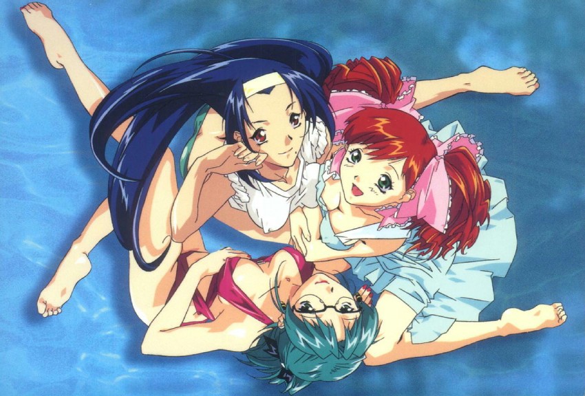 asahina yurina, asahina natsuki, and randou serika (super real mahjong) drawn by tanaka_ryou