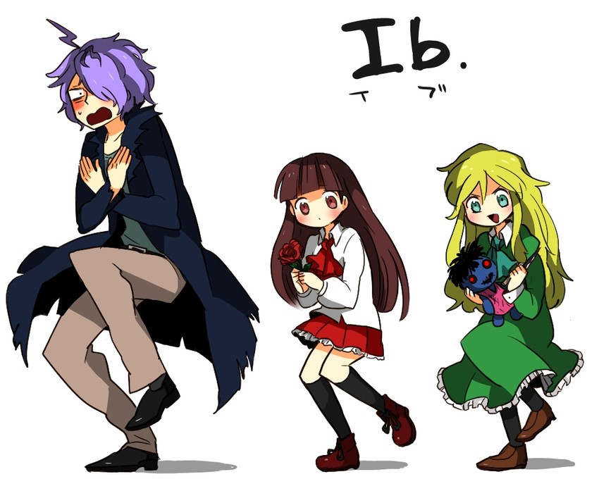 ib, mary, garry, and doll (ib) drawn by ban_(ban62460424)