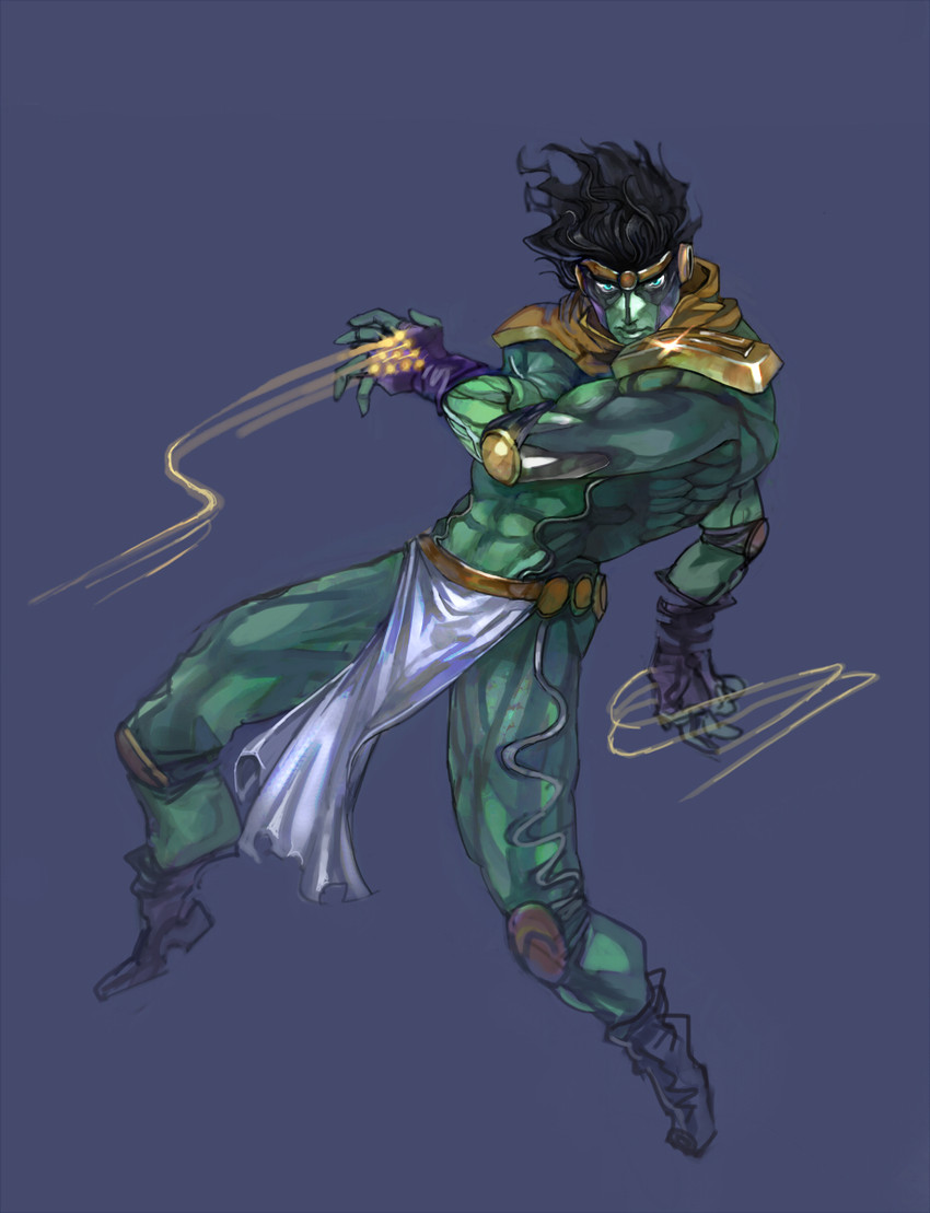 star platinum (jojo no kimyou na bouken and 1 more) drawn by touge_(kubiwa_tsuki)