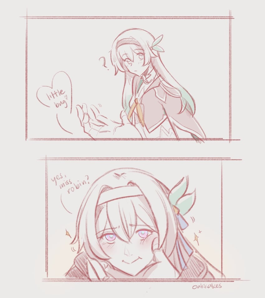 firefly and robin (honkai and 1 more) drawn by oakkcakes