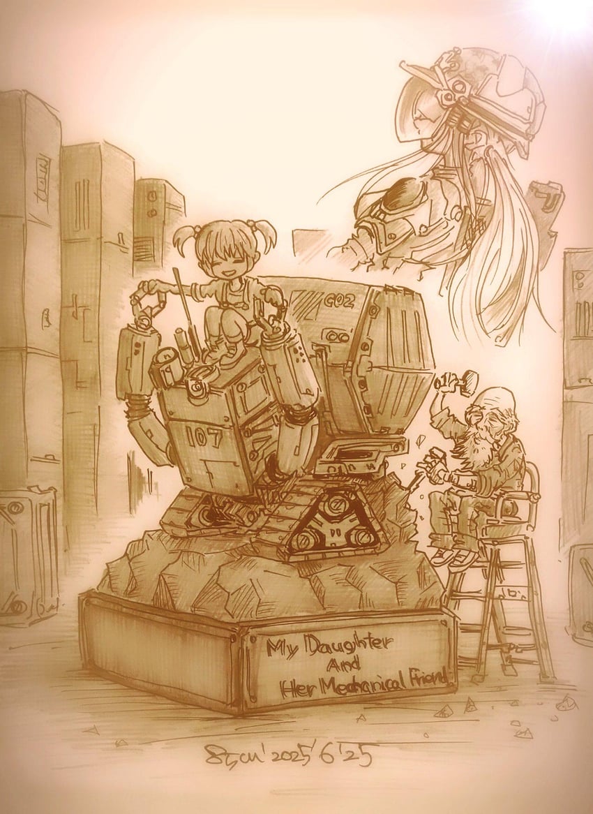 soldier fa, hermin, com, and art (goddess of victory: nikke) drawn by 85cm85cm
