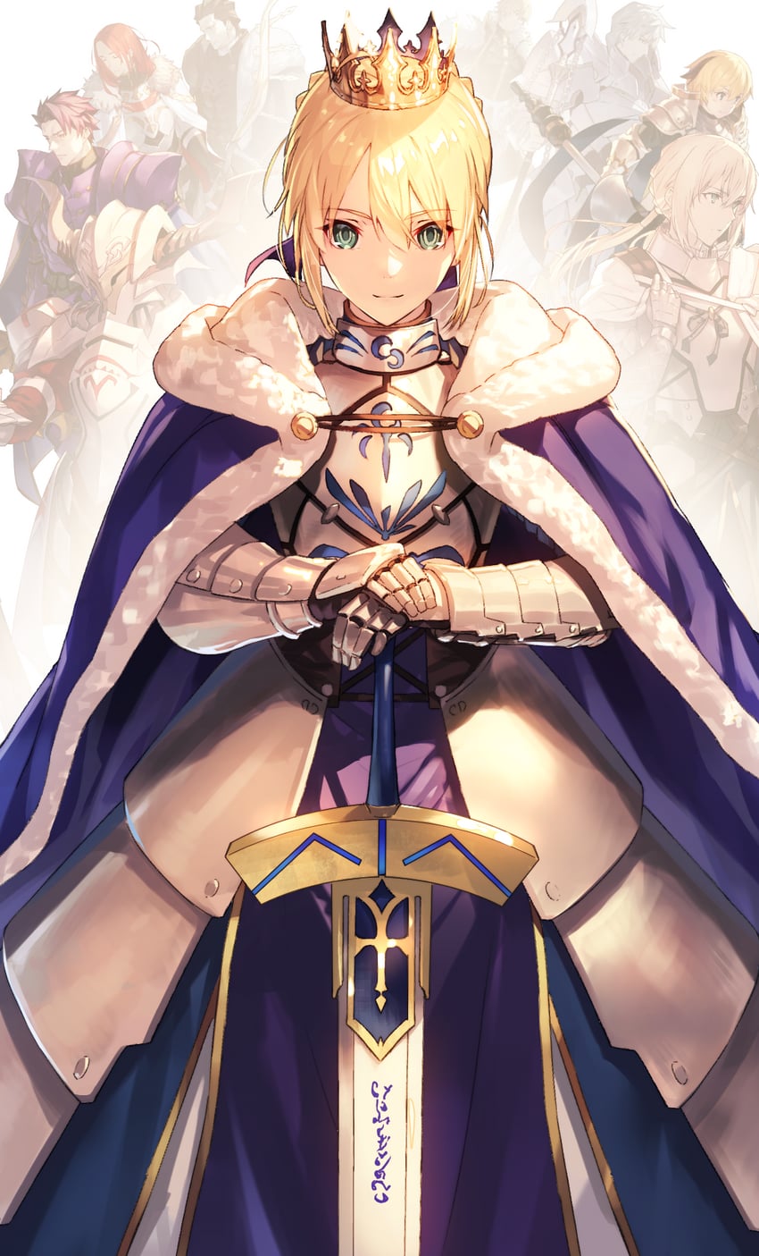 artoria pendragon, saber, mordred, gawain, lancelot, and 5 more (fate and 2 more) drawn by nakanishi_tatsuya