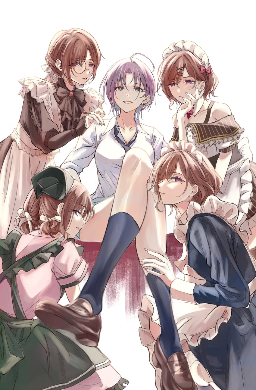 higuchi madoka and asakura toru (idolmaster and 1 more) drawn by sushizanmai_(sorahaaoi7)
