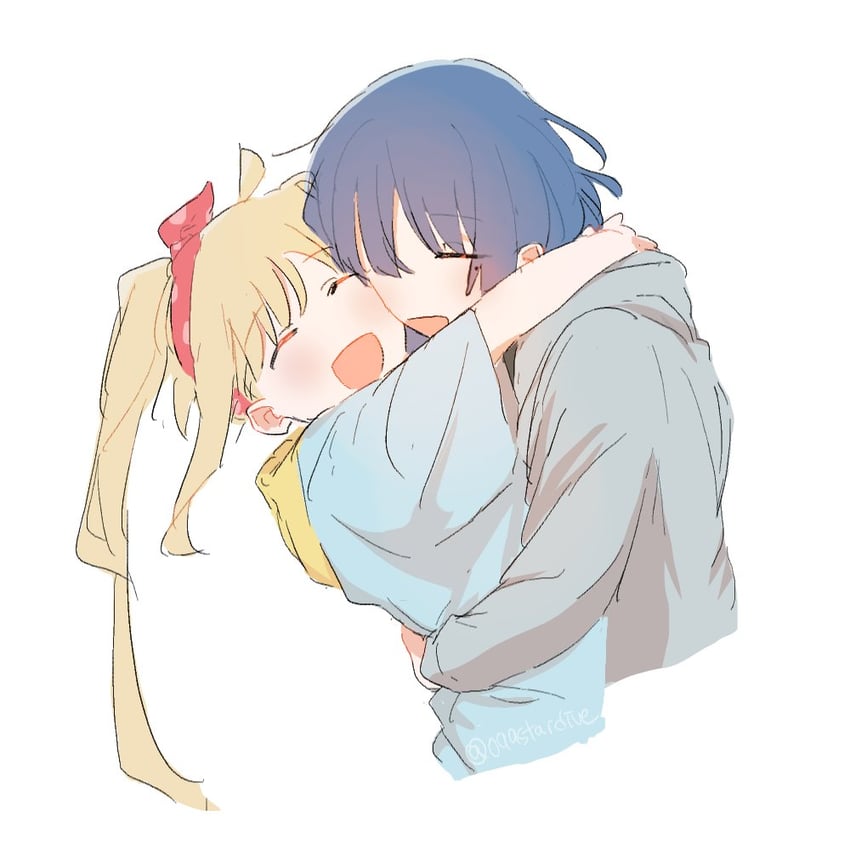 ijichi nijika and yamada ryo (bocchi the rock!) drawn by raven_(099stardive)