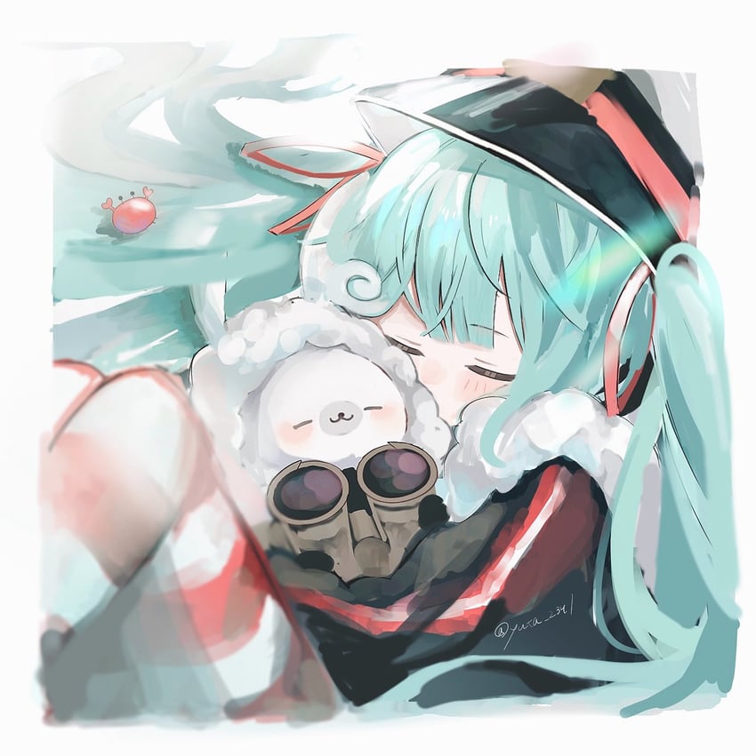 hatsune miku, yuki miku, and rabbit yukine (vocaloid) drawn by yuta_2341