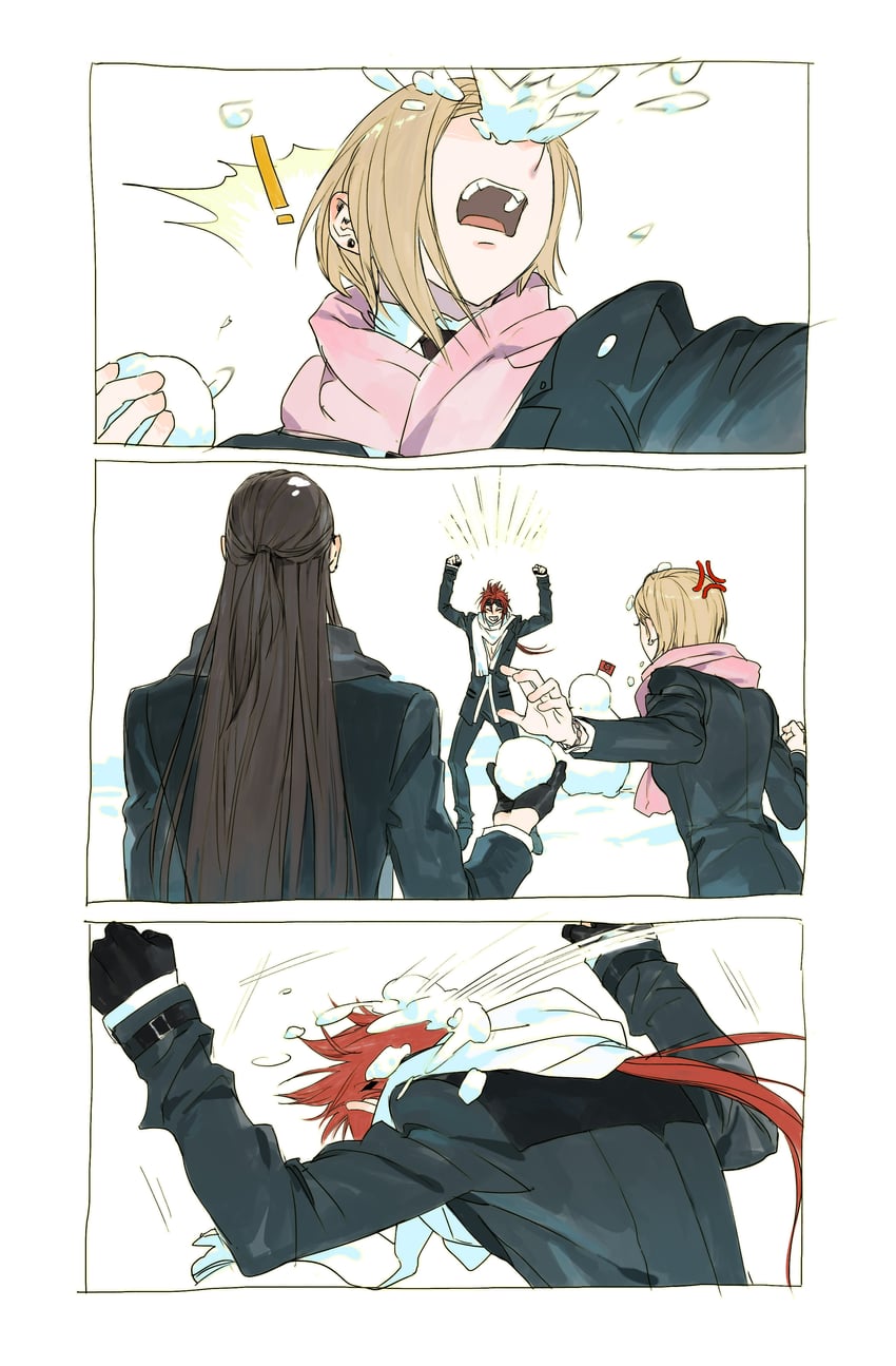 reno, tseng, and elena (final fantasy and 3 more) drawn by quxiaochong