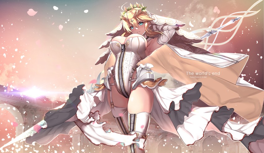 artoria pendragon and nero claudius (fate and 1 more) drawn by untue
