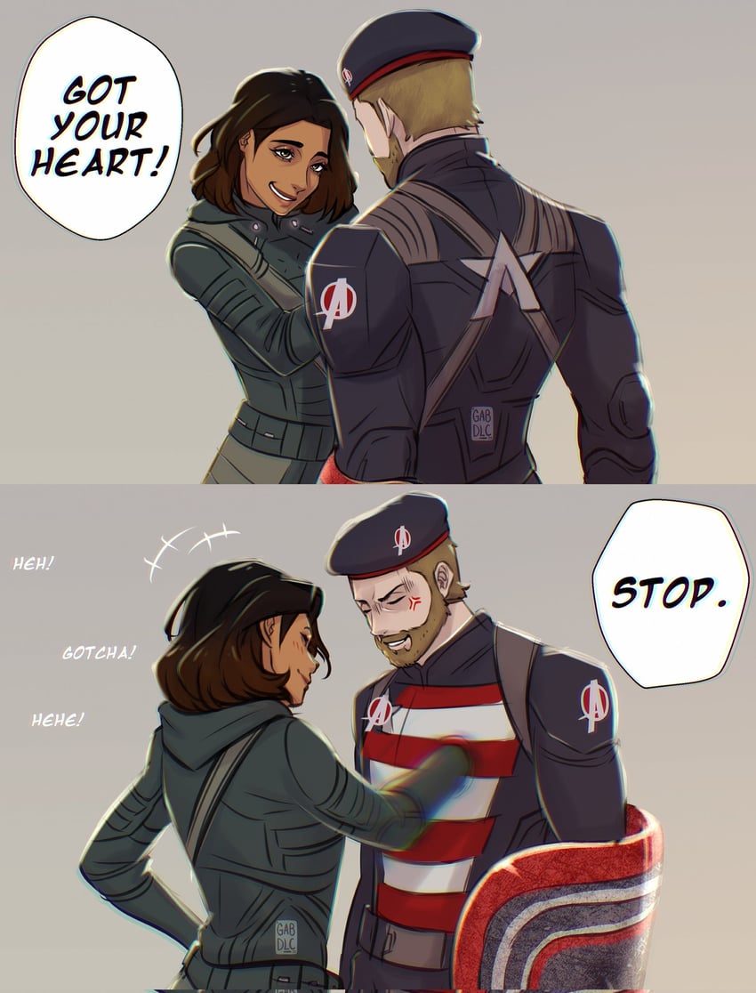 john walker and ghost (marvel and 2 more) drawn by gabdlc