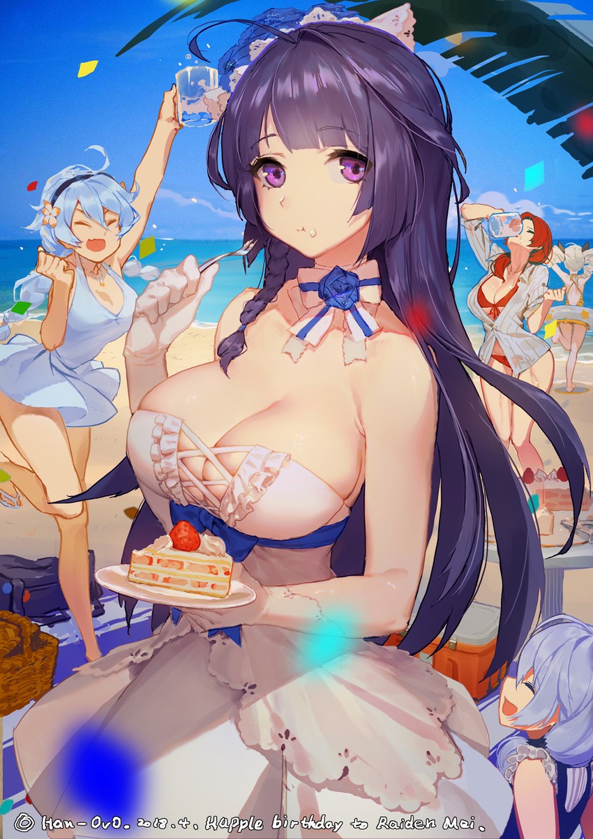 kiana kaslana, raiden mei, bronya zaychik, theresa apocalypse, and murata himeko (honkai and 1 more) drawn by han-0v0
