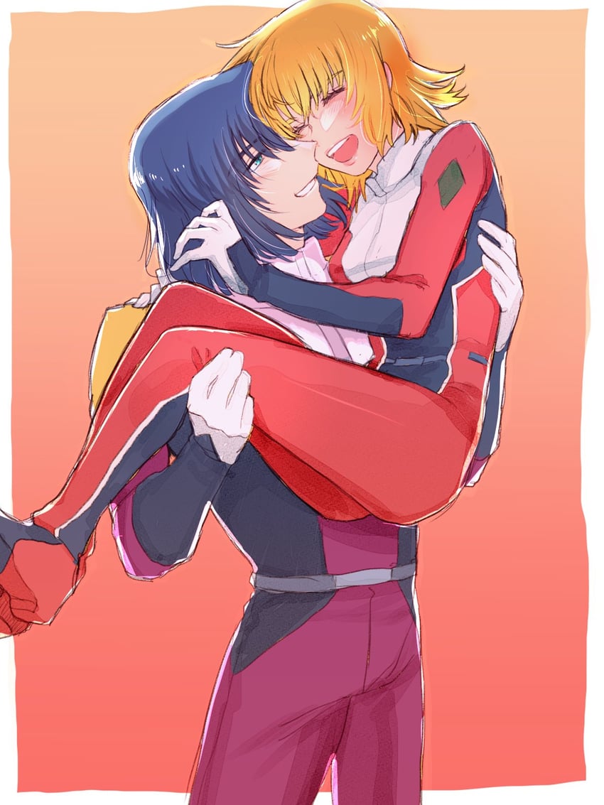 cagalli yula athha and athrun zala (gundam and 2 more) drawn by kimi88407604