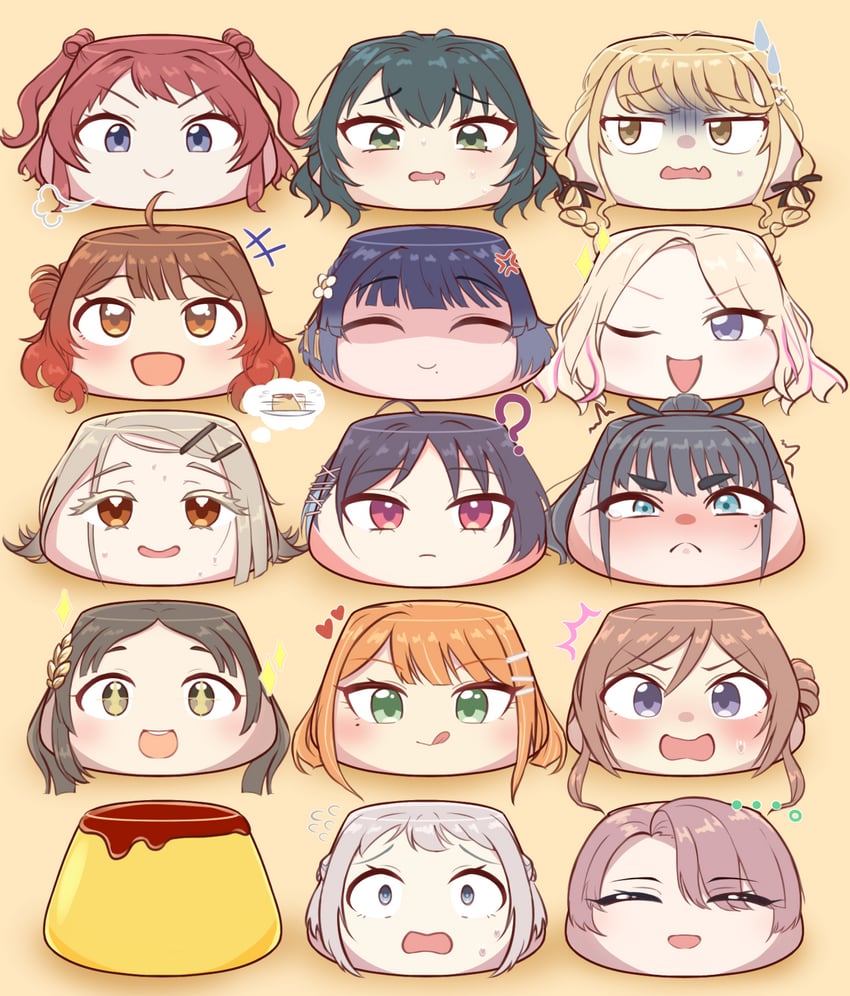 shinosawa hiro, fujita kotone, hanami ume, hanami saki, tsukimura temari, and 9 more (idolmaster and 1 more) drawn by psycho_orb