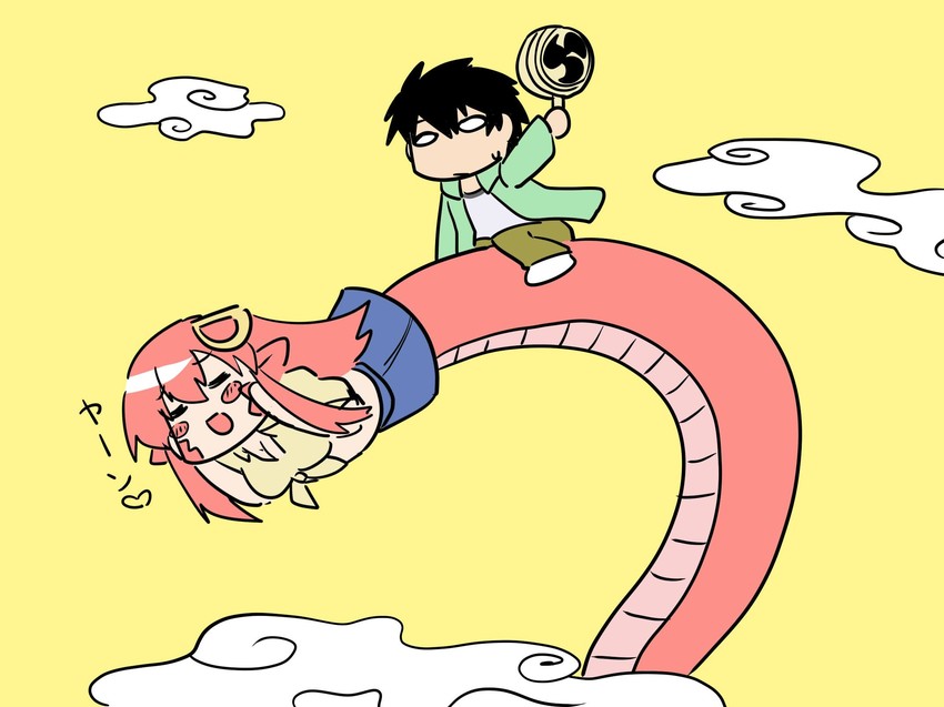 miia and kurusu kimihito (monster musume no iru nichijou and 1 more) drawn by 221_(tsutsuichi)