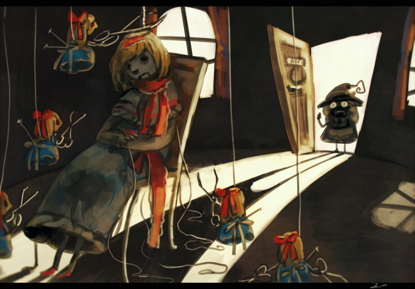 kirisame marisa, alice margatroid, and shanghai doll (touhou) drawn by koto_inari
