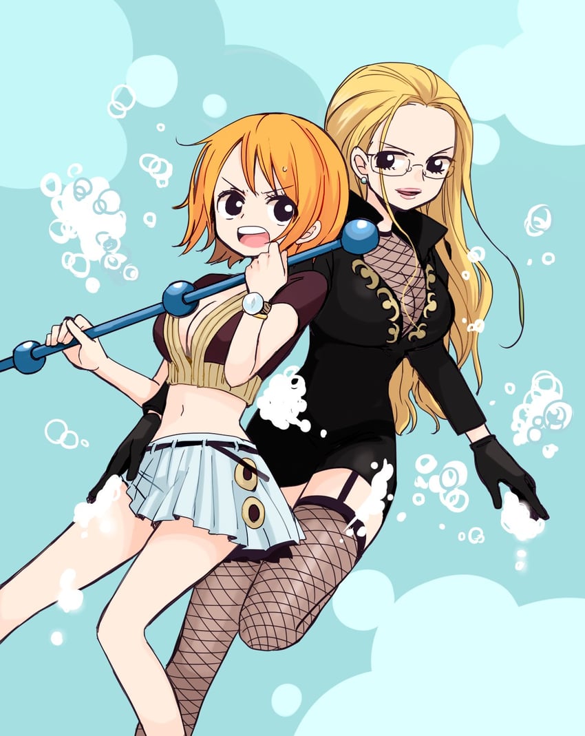 nami and kalifa (one piece) drawn by sumomo_(momoringo56)