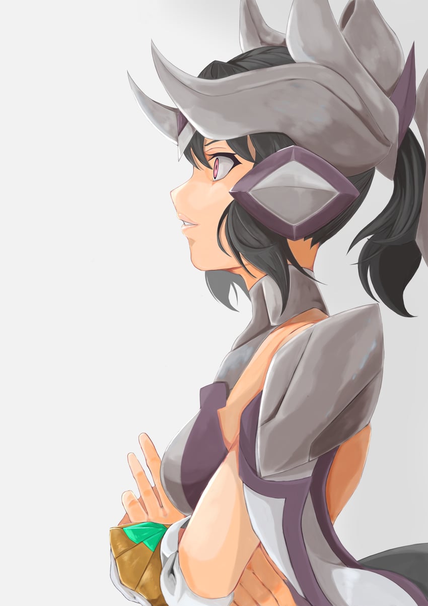 kohinata miku and shem-ha (senki zesshou symphogear) drawn by kitan_(msgblr)