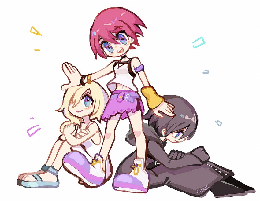 kairi, xion, and namine (kingdom hearts and 3 more) drawn by momoppi