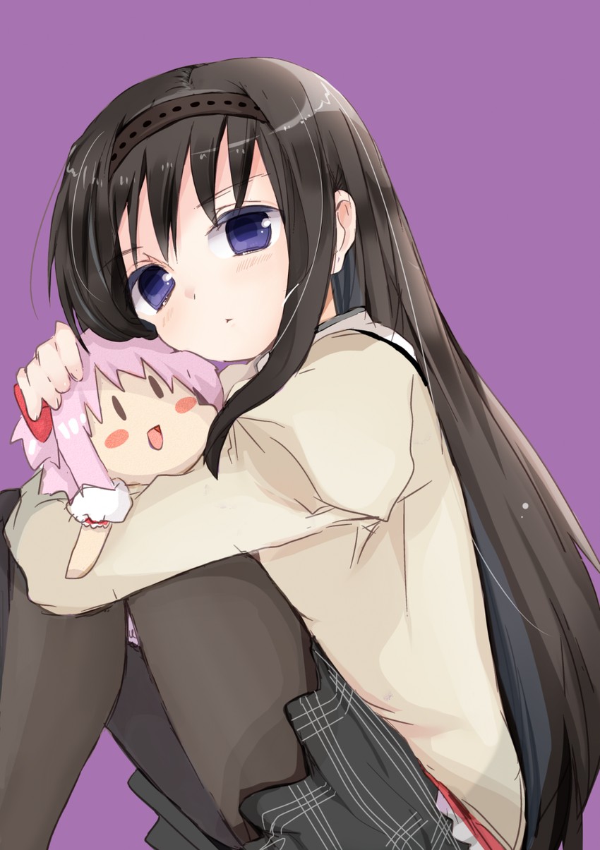 akemi homura and kaname madoka (mahou shoujo madoka magica) drawn by natsu_(norari_kurari)