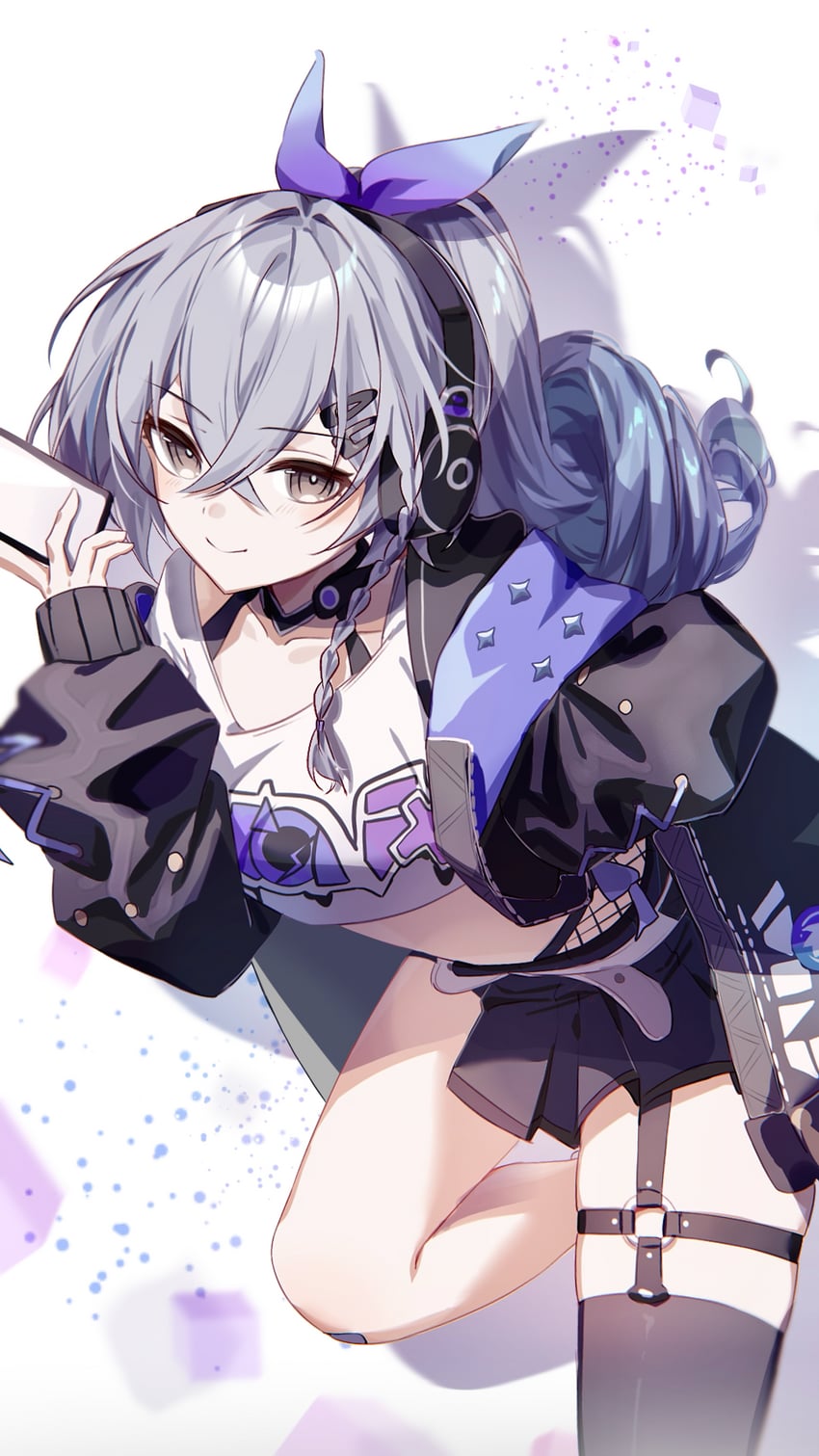 silver wolf (honkai and 1 more) drawn by karamaru626