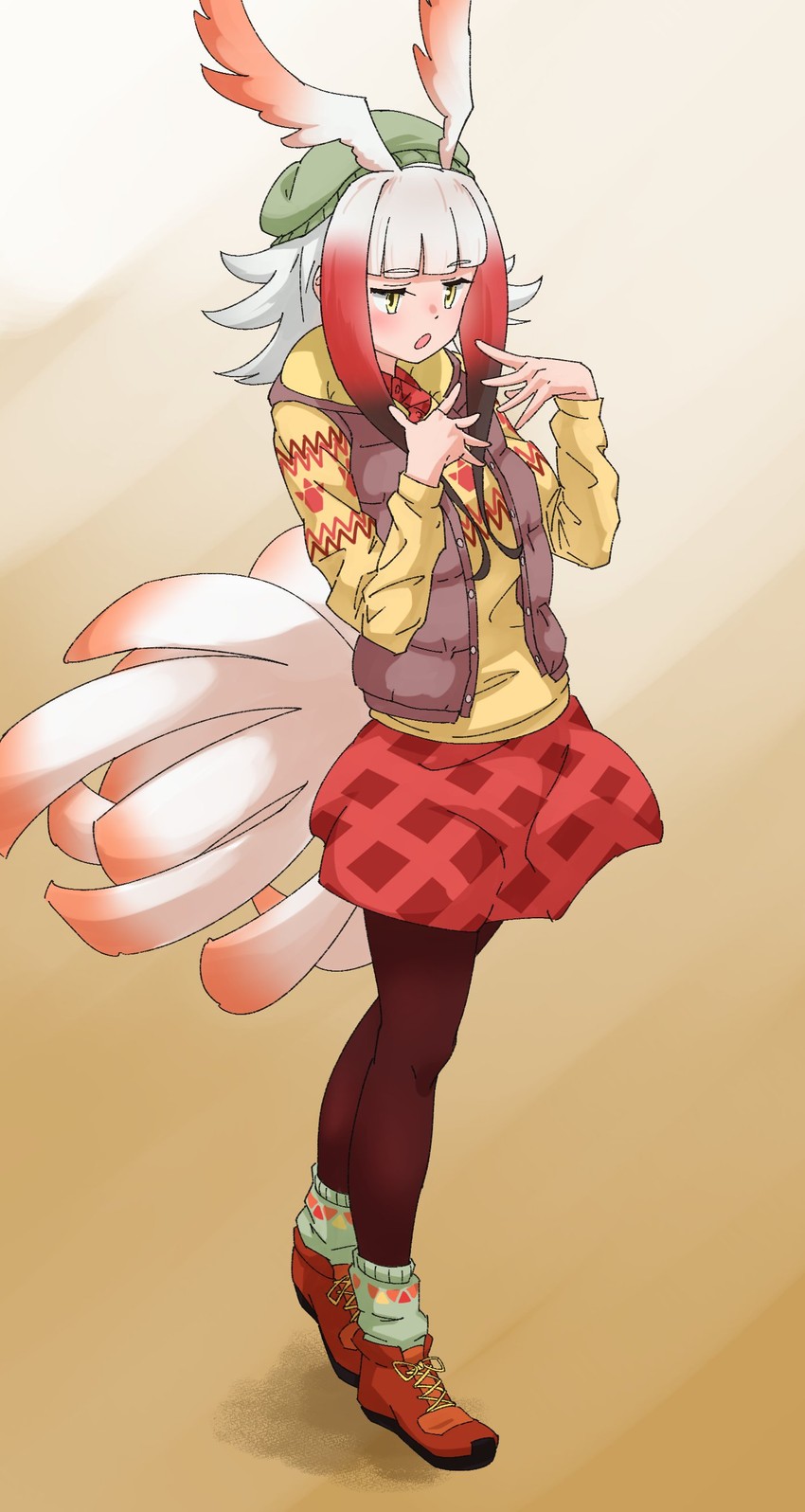 japanese crested ibis (kemono friends and 1 more) drawn by tanabe_(fueisei)