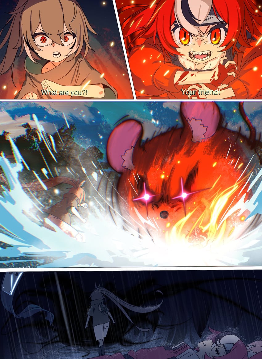 nanashi mumei, hakos baelz, uzumaki naruto, uchiha sasuke, and mr. squeaks (hololive and 2 more) drawn by zedd_(zedgawr)