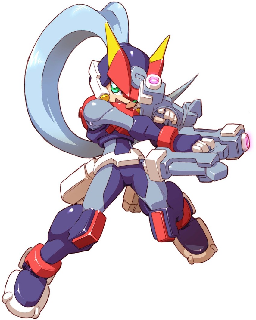 ashe and model a (mega man and 2 more) drawn by yabe_makoto