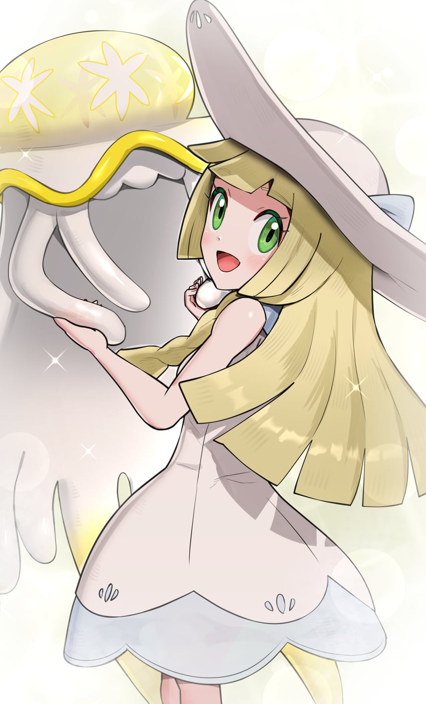 nihilego and lillie (pokemon and 1 more) drawn by gonzarez