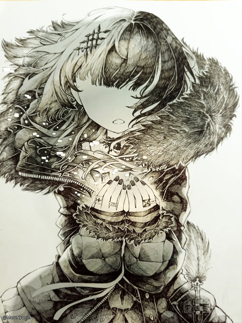 shiori novella (hololive and 1 more) drawn by marunyan