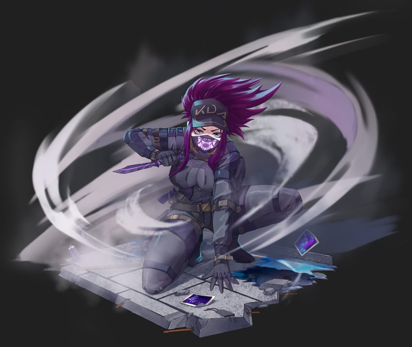 akali and k/da akali (league of legends) drawn by samsam_s2s