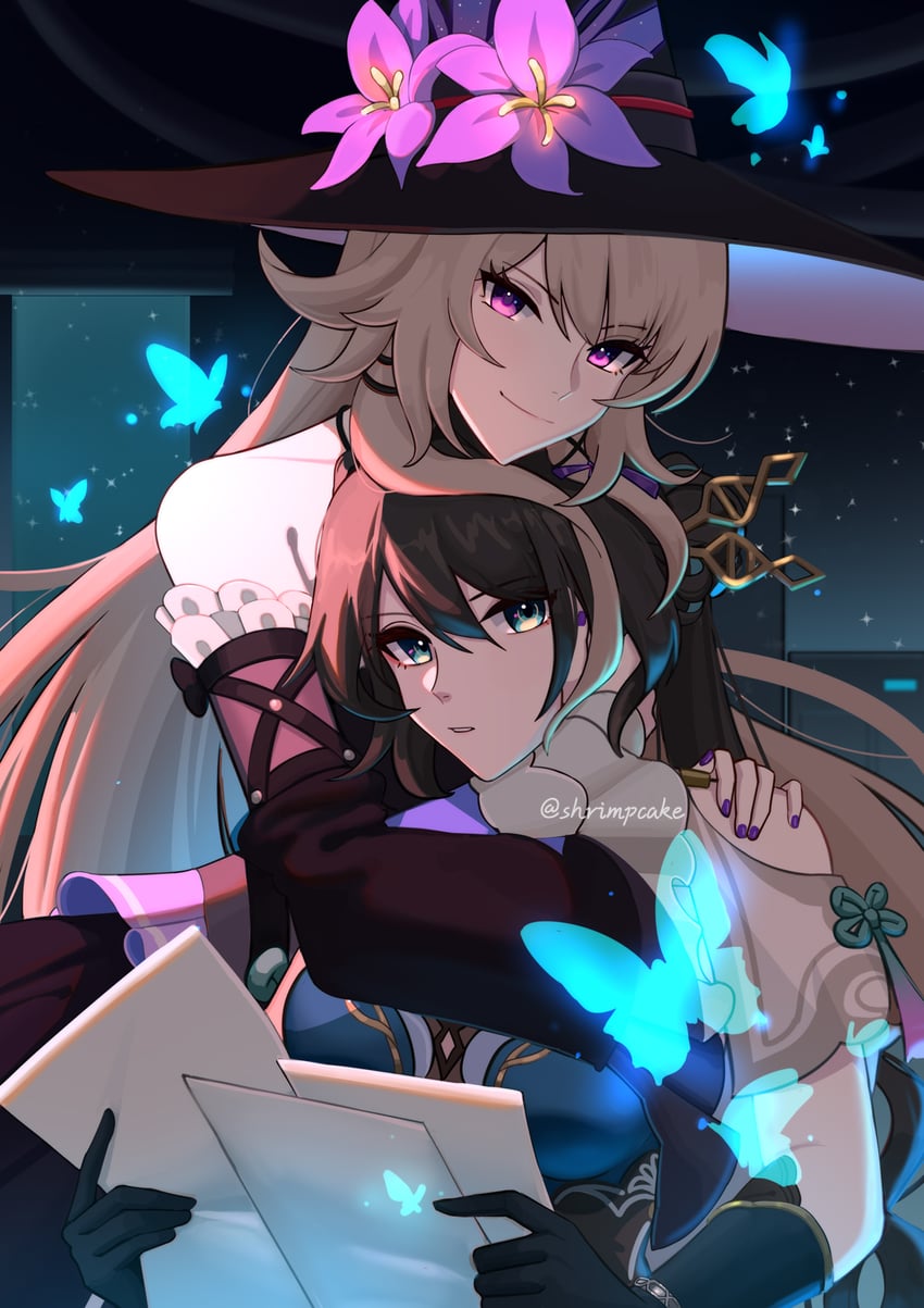 herta, the herta, and ruan mei (honkai and 1 more) drawn by supershrimpcakes