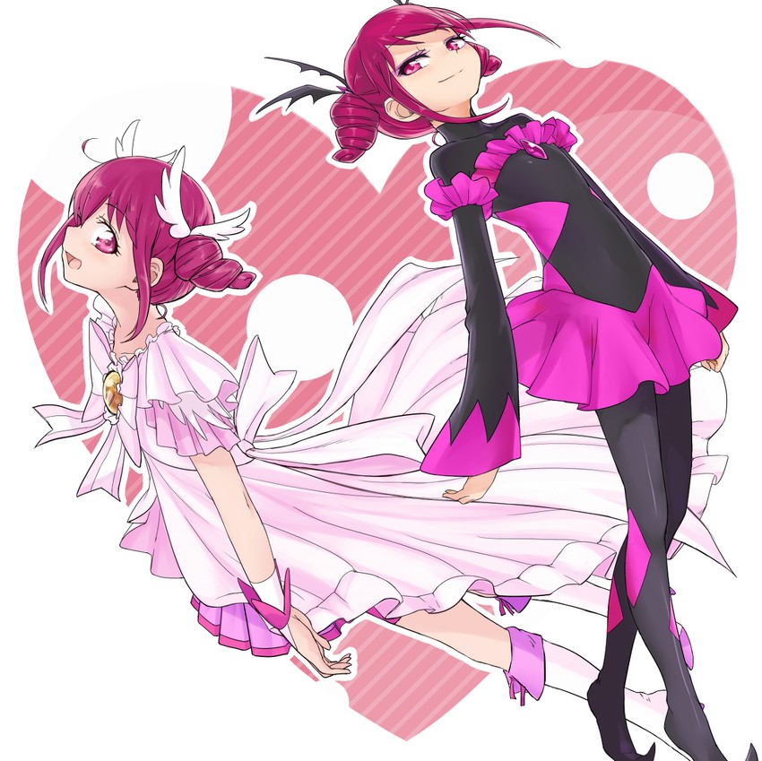 hoshizora miyuki, cure happy, and bad end happy (precure and 1 more) drawn by yuucho