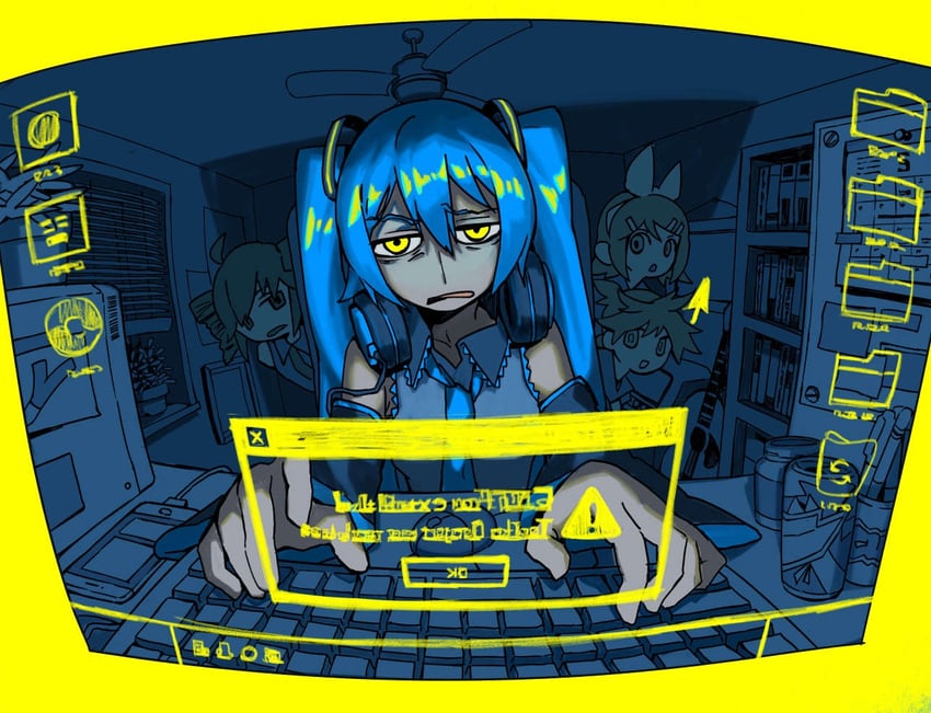hatsune miku, kagamine rin, kagamine len, and kasane teto (vocaloid and 1 more) drawn by natuso7