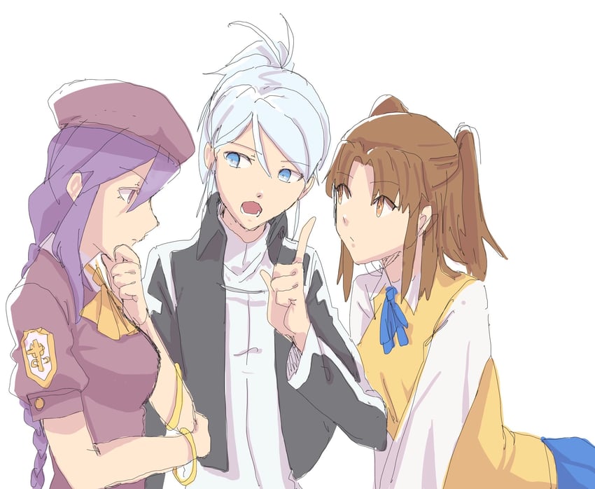 sion eltnam, yumizuka satsuki, sion eltnam atlasia, and riesbyfe stridberg (tsukihime and 1 more) drawn by 51_fiveone