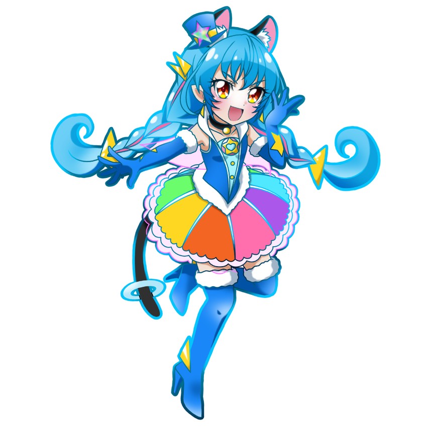 yuni and cure cosmo (precure and 1 more) drawn by yuunaduse