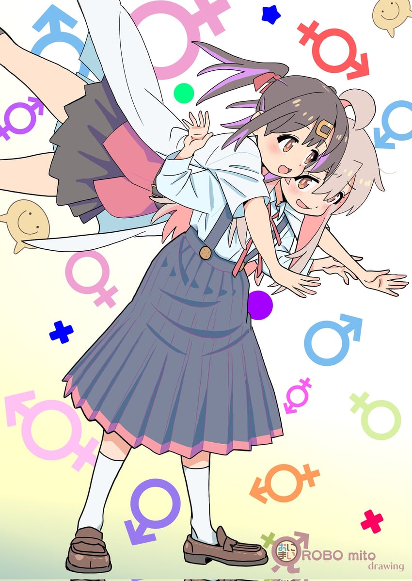 oyama mahiro and oyama mihari (onii-chan wa oshimai!) drawn by robomito