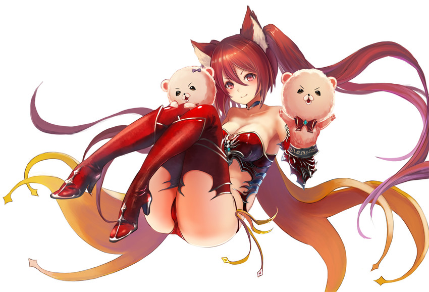 cerberus, mimi, and coco (shingeki no bahamut) drawn by uro_(uro_zi)
